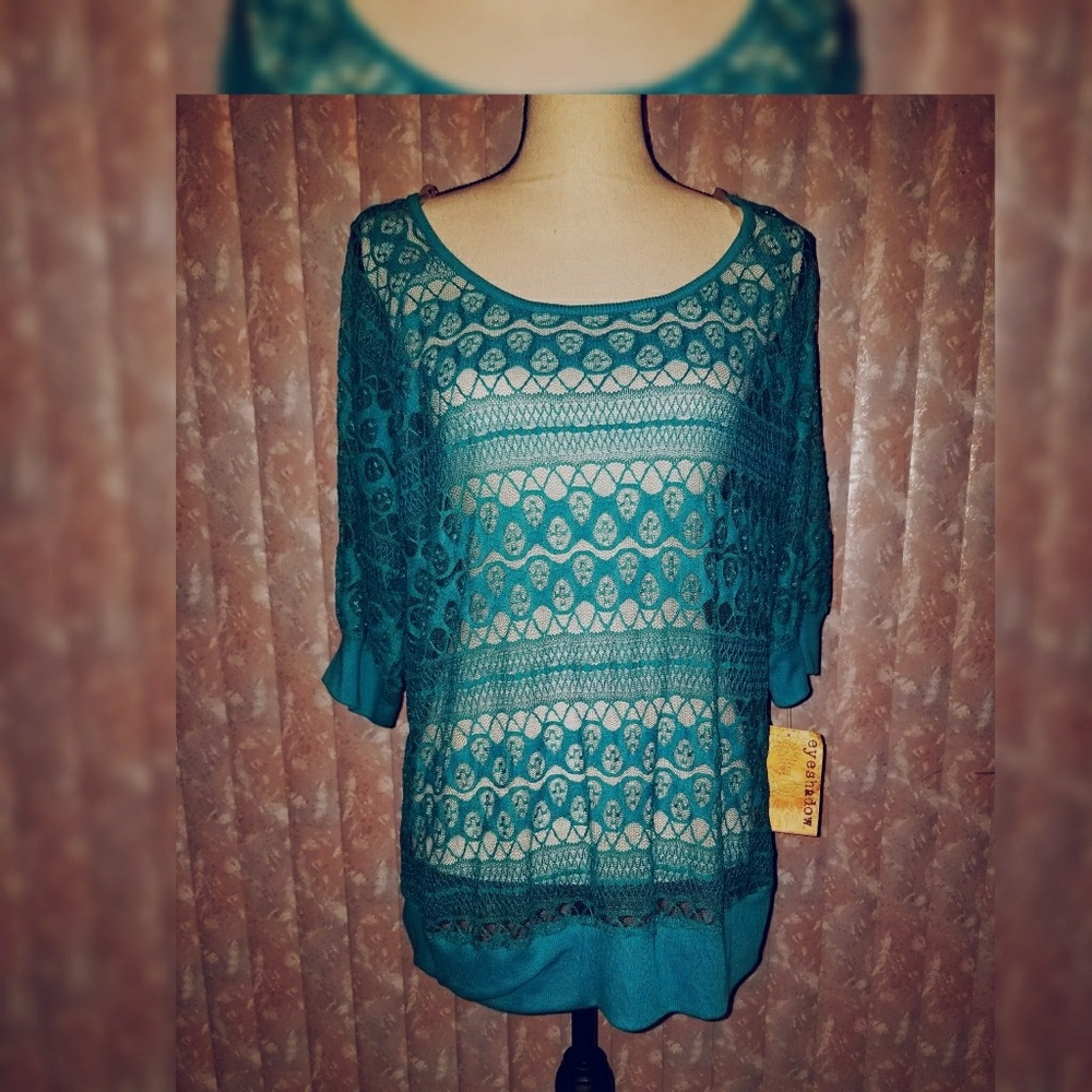 Knit top, Sz 1X, 3/4 Sleeve